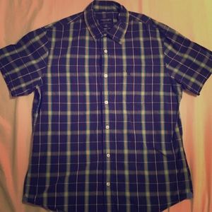Plaid American Eagle Short Sleeve Button Down NWOT